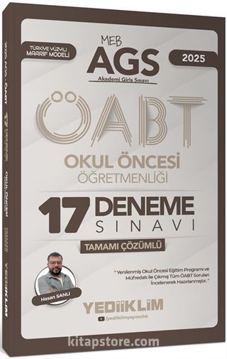 2025 MEB AGS ÖABT Okul Öncesi Öğretmenliği Tamamı Çözümlü 17 Deneme Sınavı