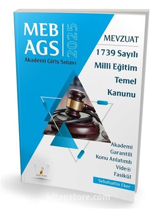 MEB - AGS Mevzuat Bilgisi 1739 Sayılı Milli Eğitim Temel Kanunu Konu Anlatımlı Video Fasikül