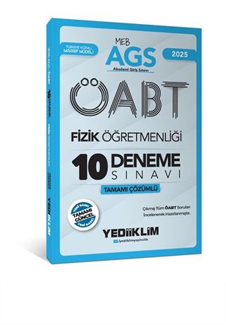 2025 MEB AGS ÖABT Fizik Öğretmenliği Tamamı Çözümlü 10 Deneme Sınavı