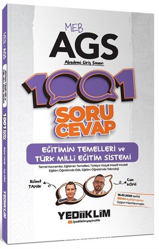 MEB AGS Eğitimin Temelleri ve Türk Milli Eğitim Sistemi 1001 Soru Cevap