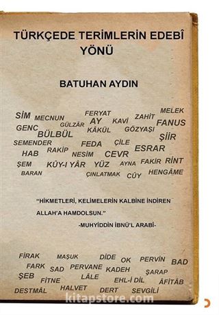 Türkçede Terimlerin Edebî Yönü