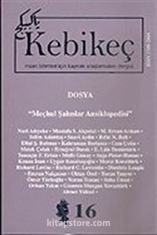 Sayı 16/2003-Kebikeç-İnsan Bilimleri İçin Kaynak Araştırmaları Dergisi