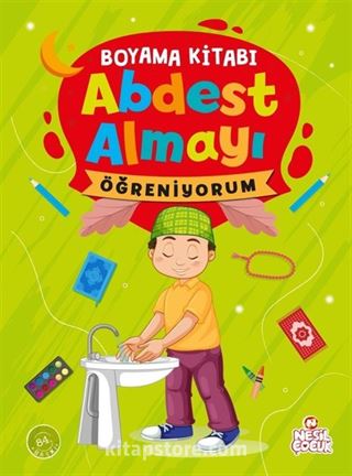 Abdest Almayı Öğreniyorum / Erkek (Boyama) 3-7 Yaş