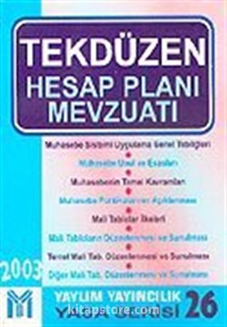 Tekdüzen Hesap Planı Mevzuatı 2003