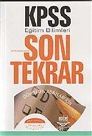 KPSS Eğitim Bilimleri Son Tekrar / Öğretmen Adayları İçin