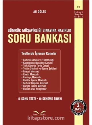 Gümrük Müşavirliği Sınavına Hazırlık Soru Bankası