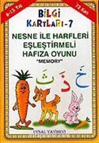 Bilgi Kartları 7 / Nesne İle Harfleri Eşleştirmeli Hafıza Oyunu (72 Kart)