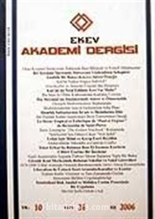 Sayı:26 Kış 2006 Ekev Akademi Dergisi