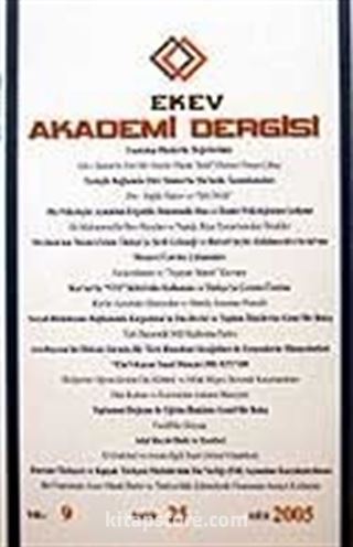 Sayı:25 Güz 2005 Ekev Akademi Dergisi