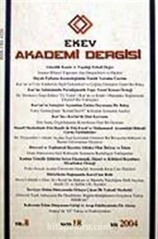 Sayı:18 Kış 2004 Ekev Akademi Dergisi