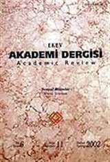 Sayı:11 Bahar 2002 Ekev Akademi Dergisi