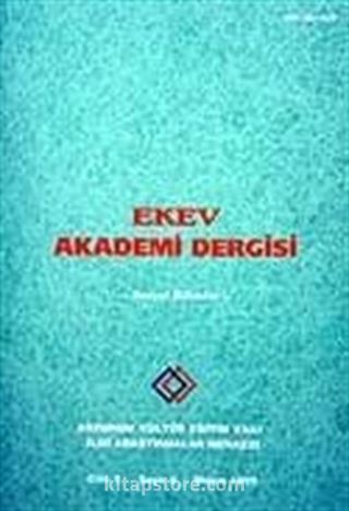 Sayı:4 Mayıs 1999 Ekev Akademi Dergisi