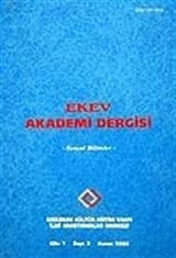 Sayı:3 Kasım 1999 Ekev Akademi Dergisi