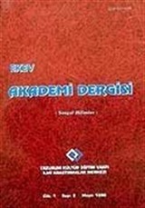 Sayı:2 Mayıs 1998 Ekev Akademi Dergisi