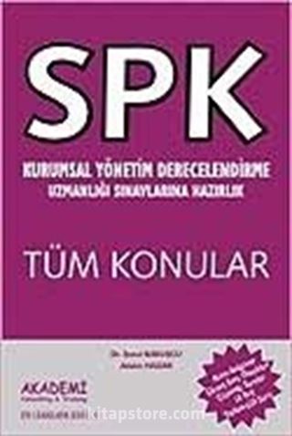 Kurumsal Yönetim Derecelendirme Uzmanlığı Sınavlarına Hazırlık/SPK Tüm Konular