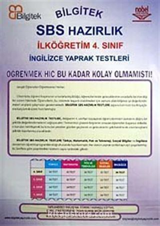 SBS Yaprak Testler 4.Sınıf İngilizce / Test-1(36 Test)