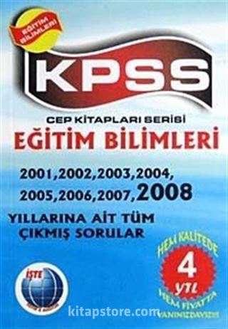 KPSS Eğitim Bilimleri Cep Kitapları Serisi Tüm Adaylar İçin (2005-2009 Çıkmış Sorular)